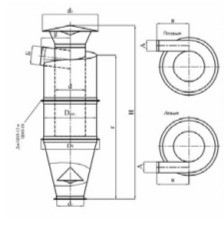 чертеж циклона ЦОЛ в Будённовске